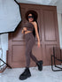 CORRECTIVE leggings "BLACK GOLD" - CHOCO